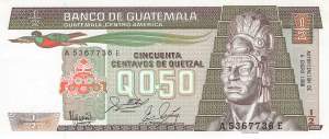 0,50 Quetzal p65 Guatemala 1988